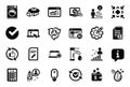 Vector Set of Technology icons related to Financial documents, Refresh like and Packing boxes. Vector
