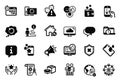 Vector Set of Technology icons related to Reject protection, Quick tips and Recovery data. Vector