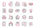 Vector Set of Technology icons related to Smartphone message, Star and Seo phone. Vector
