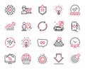 Vector Set of Technology icons related to Work home, Quote bubble and Targeting. Vector