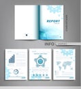 Vector set of templates for business reports, advertising