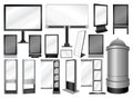 Vector set of templates for the design of billboards and advertising structures for the city and exhibition Royalty Free Stock Photo