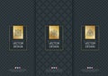 Vector set of templates packaging, labels and frames for packaging for luxury products in trendy linear style, banner, poster, ide