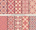 Vector set of ten seamless abstract patterns in ethnic style. Royalty Free Stock Photo