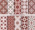 Vector set of ten seamless abstract patterns. Royalty Free Stock Photo