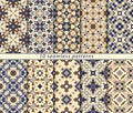 Vector set of ten seamless abstract patterns in ethnic style. Royalty Free Stock Photo
