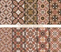 Vector set of ten seamless abstract patterns in ethnic style. Royalty Free Stock Photo