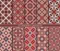 Vector set of ten seamless abstract patterns in ethnic style. Royalty Free Stock Photo