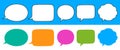 Vector set of text bubble. Colorful chatting balloon isolated on background