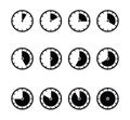 Vector Set of Timer icons. Different Time Interval Icons