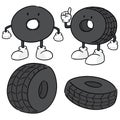 Vector set of tires