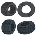 Vector set of tires