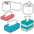 Vector set of tissue papers