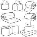 Vector set of tissue papers