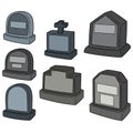 Vector set of tombstone