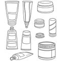 Vector set of topical cosmetic and topical medicine