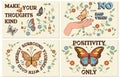 Vector Set of trendy posters in retro style Royalty Free Stock Photo