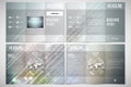 Vector set of tri-fold brochure design template Royalty Free Stock Photo