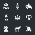 Vector Set of Trojan horse Icons.