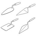 Vector set of trowels