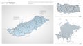 Vector set of Turkey country.