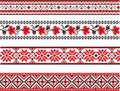 Vector set of Ukrainian seamless ornaments