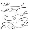 Vector set underline. Royalty Free Stock Photo