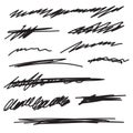 Vector set underline. Royalty Free Stock Photo