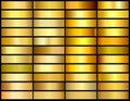 Vector set of 33 unique gold gradient backgrounds