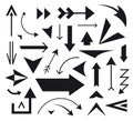 Vector set of various arrows icons, logos. Royalty Free Stock Photo