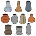 Vector set of vase