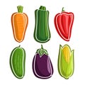 Vector Set Vegetables simple Logo