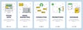 Vector modern thin line visual data vertical web banner set