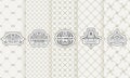 Vector set of design elements labels, icon, logo, frame, luxury packaging for the product Royalty Free Stock Photo