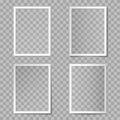 Vector set of vertical rectangle old photograph Royalty Free Stock Photo