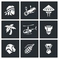 Vector Set of The Vietnam War Icons.