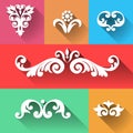 Vector set of vignettes. Royalty Free Stock Photo