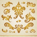 Vector set of vignettes. Royalty Free Stock Photo