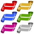 Vector set of Multicolor Banner Ribbons Royalty Free Stock Photo