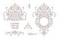 Vector set of vintage decor in Eastern style. Royalty Free Stock Photo