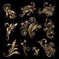 Vector set of vintage decorative elements.