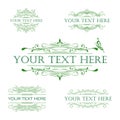 Vector set of vintage design elements