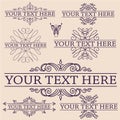 Vector set of vintage design elements