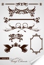 Vector set of vintage elements