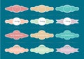 Vector set of vintage framed labels 0007 Royalty Free Stock Photo