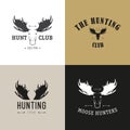 Vector set of vintage hunting emblems