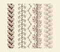 Vector set vintage ornate borders Royalty Free Stock Photo