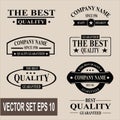 Vector set of vintage quality guaranteed labels