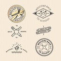 Vector set vintage school labels Royalty Free Stock Photo