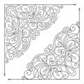 Vector Set of Vintage Template with Ornate Lace Corners